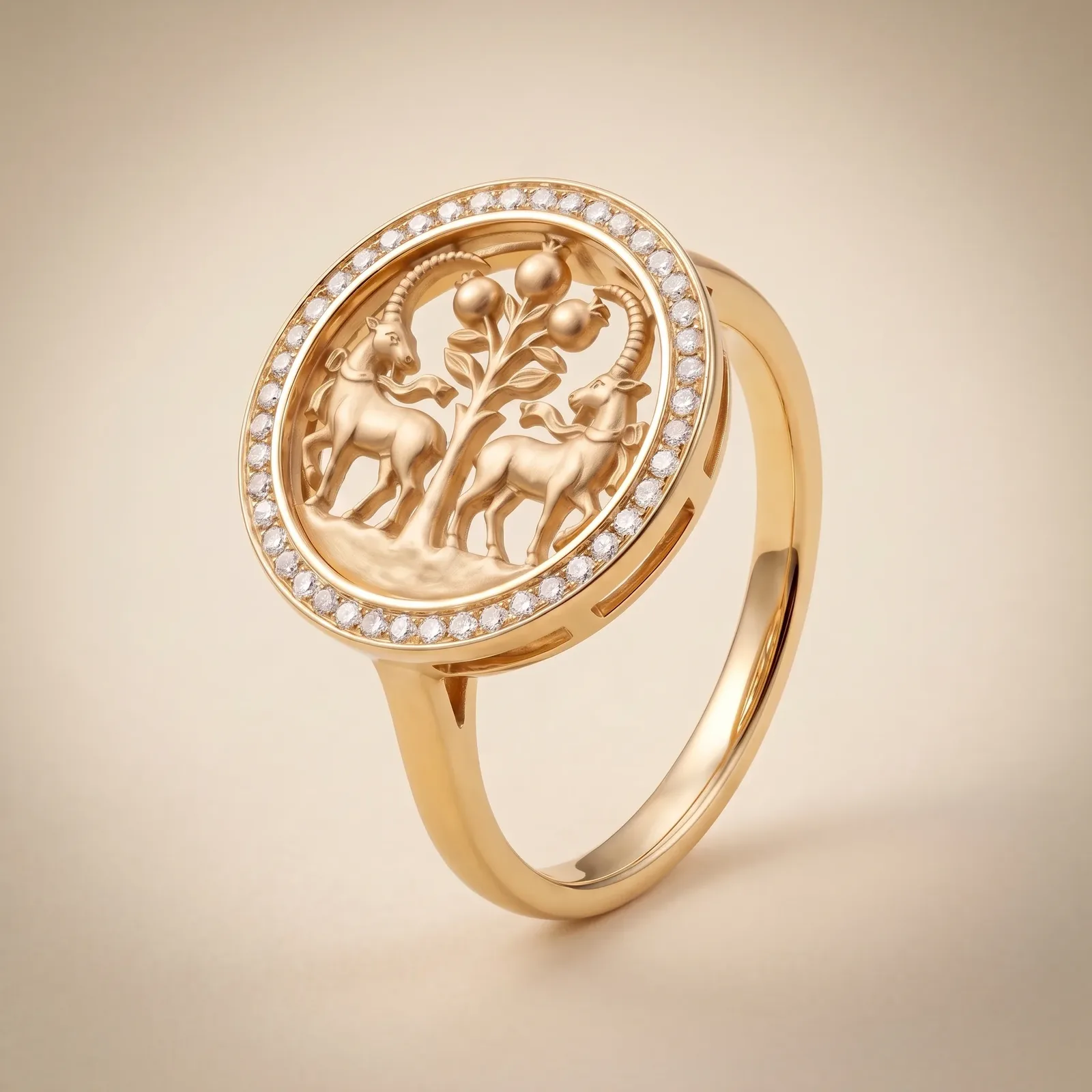 Afsaneh Ibex Roundel Ring