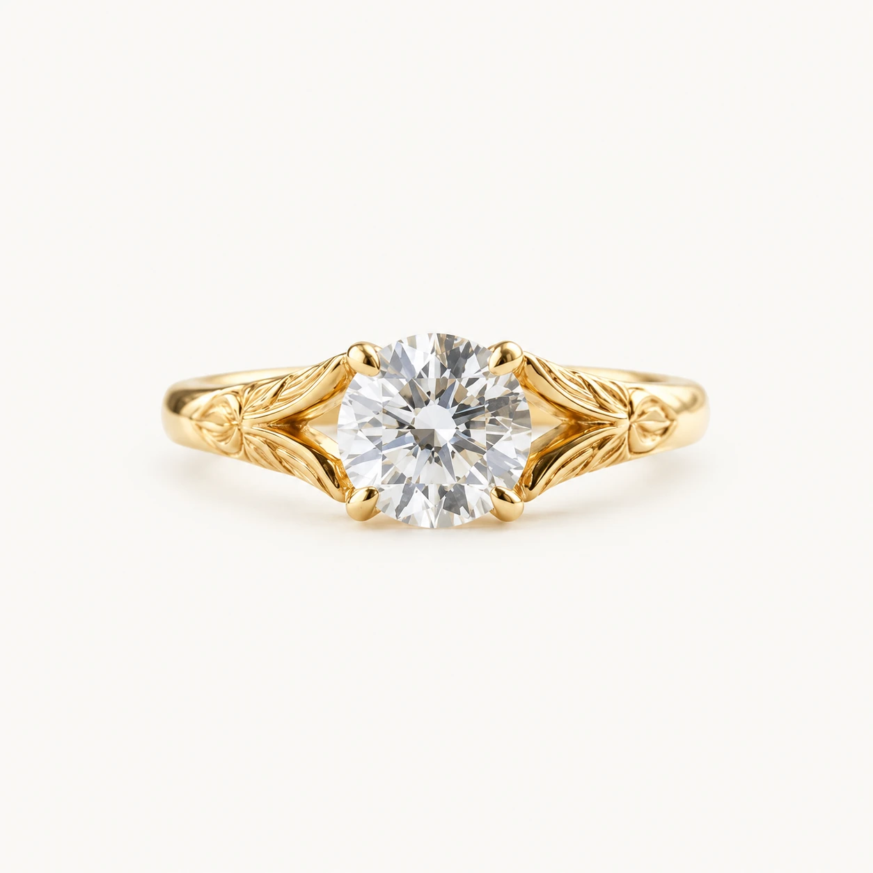 Golestan Gol-e Peyvand Engagement Ring | Diamond Four-Claw Solitaire