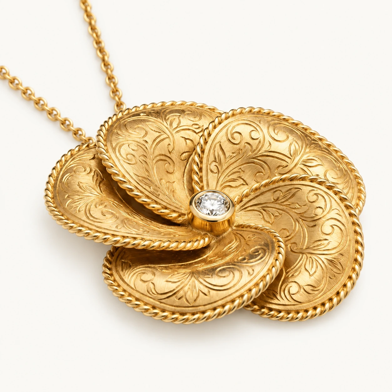Golestan Rose Pendant | 18ct Yellow Gold