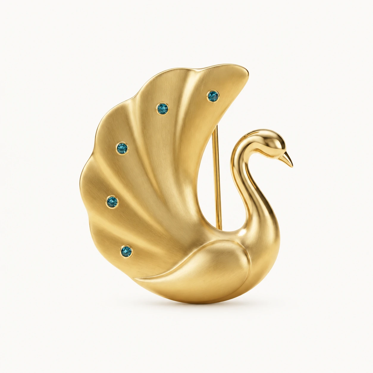 Hamdam Tavus Fan Brooch