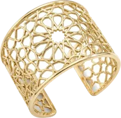 Girih Cuff | Openwork Gold Statement Bracelet