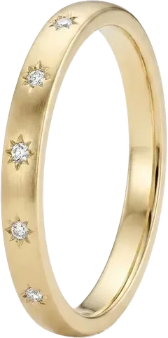 Panah Star Set Diamond Wedding Band | 2mm