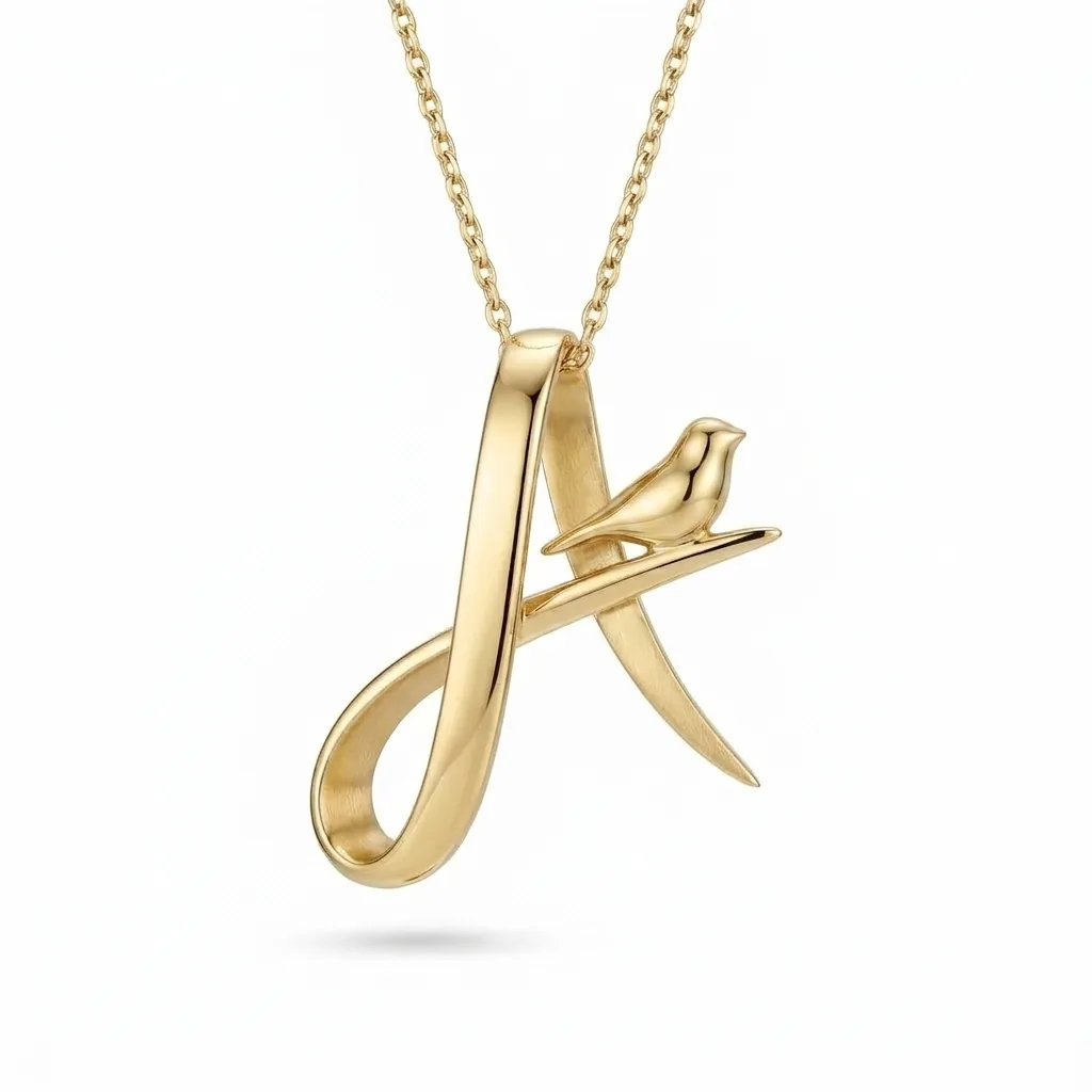 Emza Songbird Letter Pendant