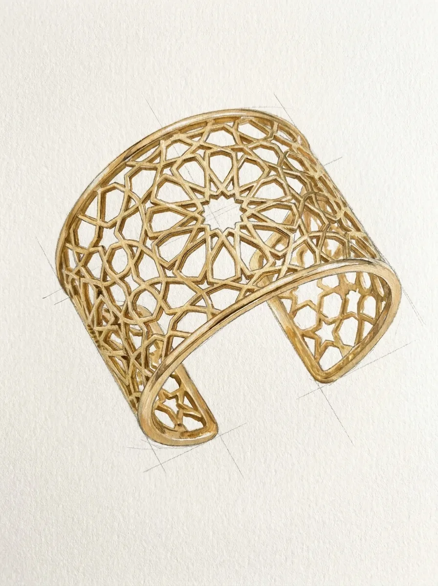 Atelier rendering of the Girih Cuff