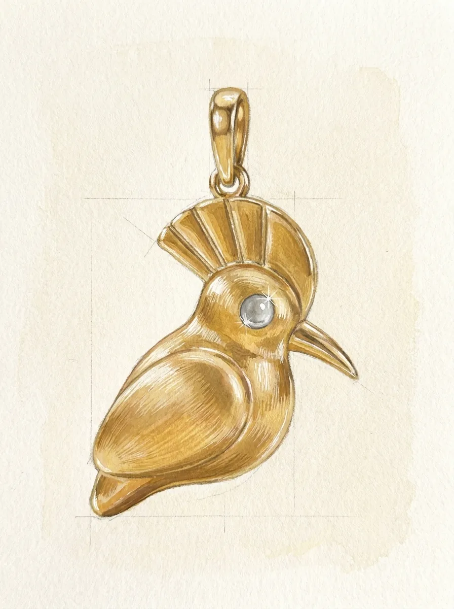 Atelier rendering of the Hodhod Pendant