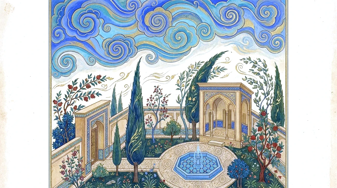 The Sama world, painted in the atelier