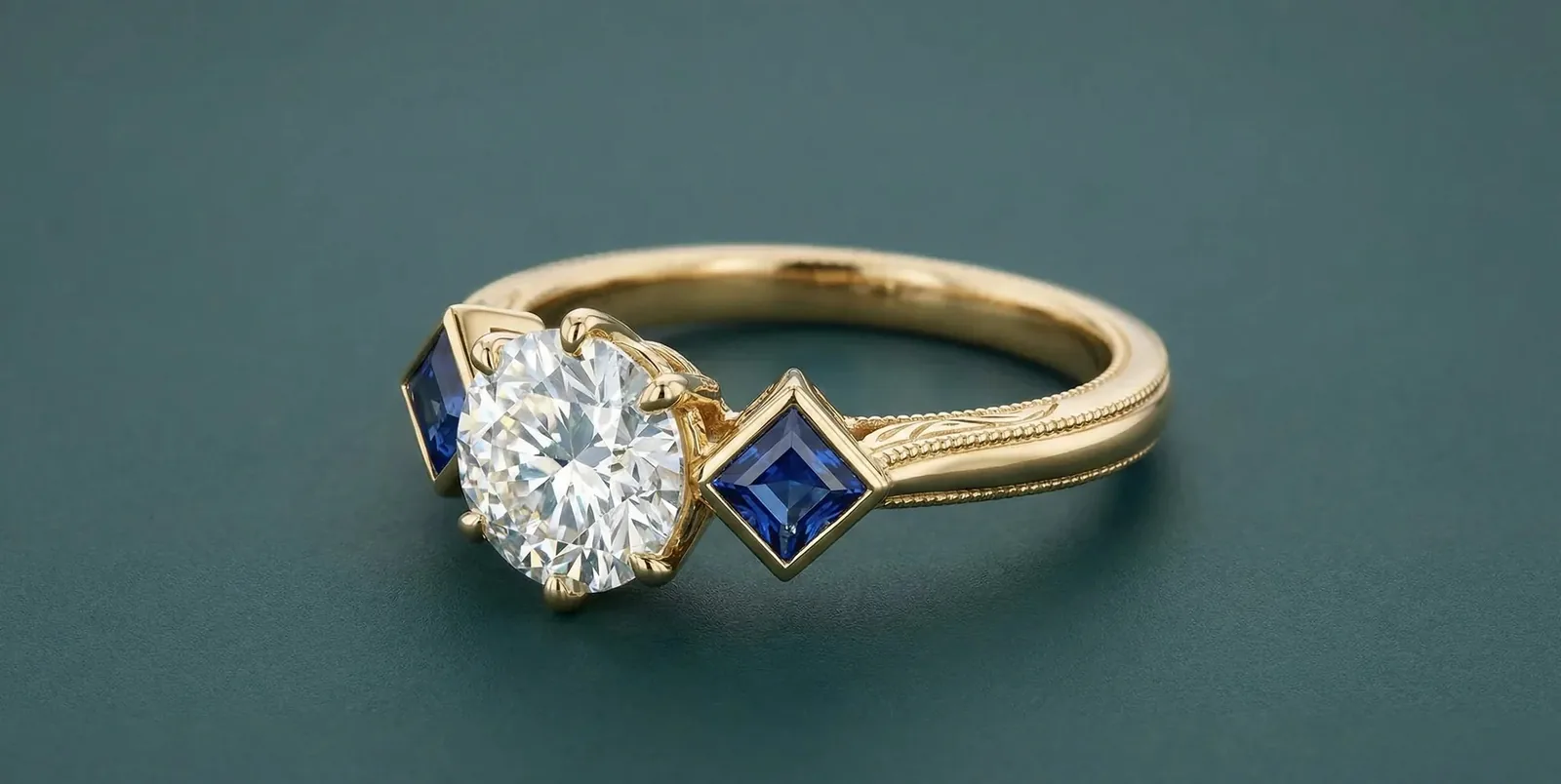 Shireen Engagement Ring | Diamond Three-Stone