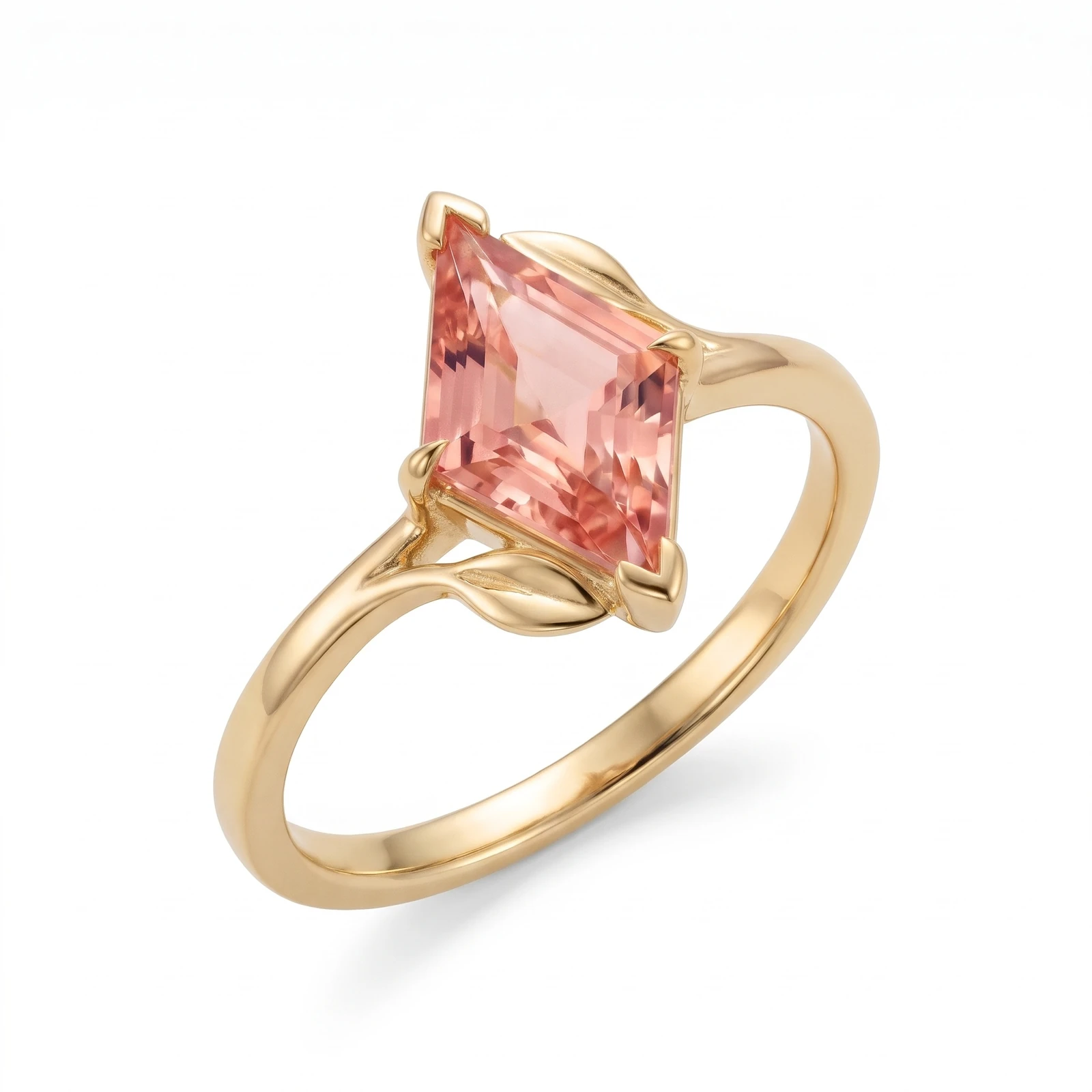 Bustan Nastaran Kite Cut Engagement Ring | Wild Rose Stem Setting