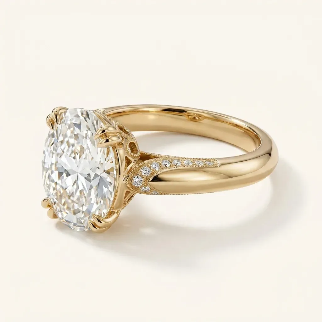 Nahid Engagement Ring | Oval Diamond Solitaire