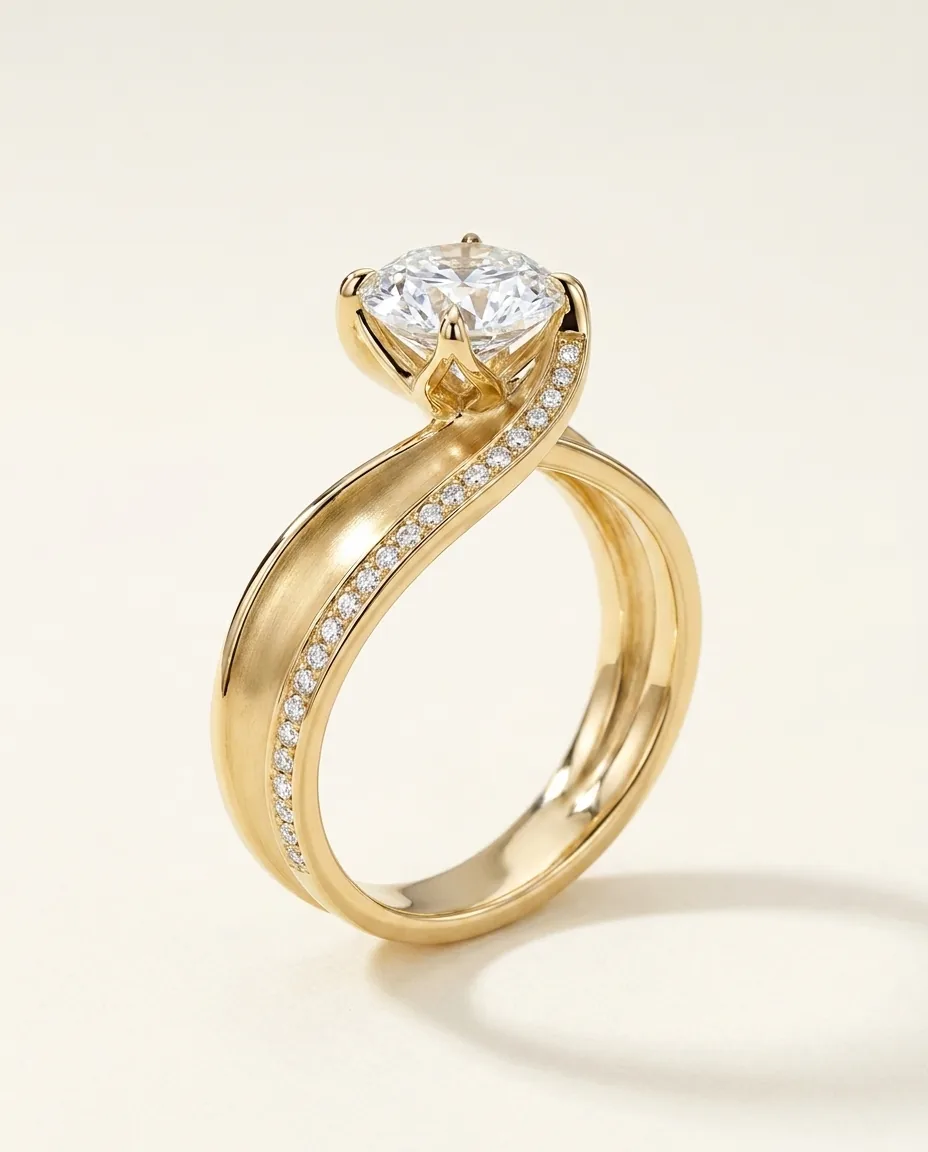 Setareh Gardoon Engagement Ring | Girih Dome Solitaire
