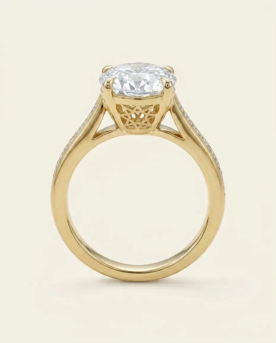 Setareh Mahtab Engagement Ring | Diamond Arch Solitaire