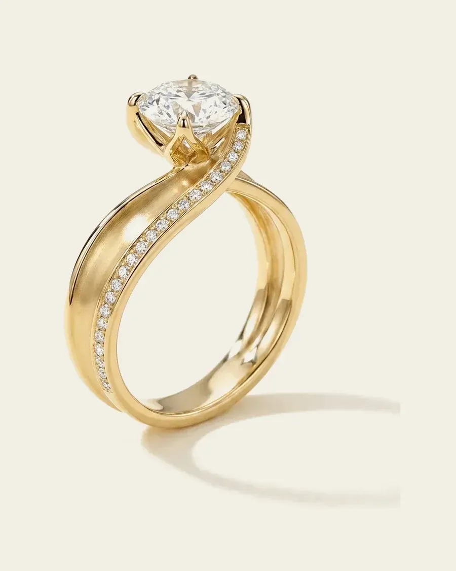 Setareh Gardoon Engagement Ring | Girih Dome Solitaire