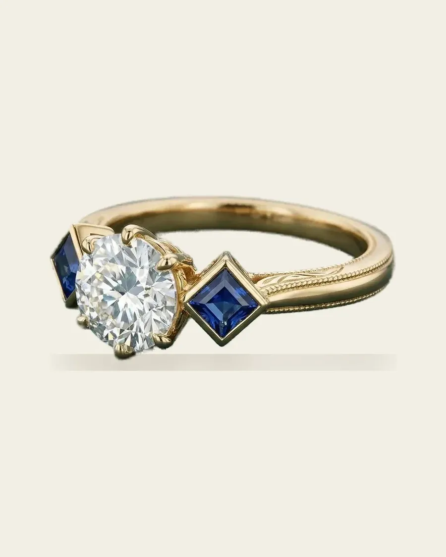 Shireen Engagement Ring | Diamond Three-Stone