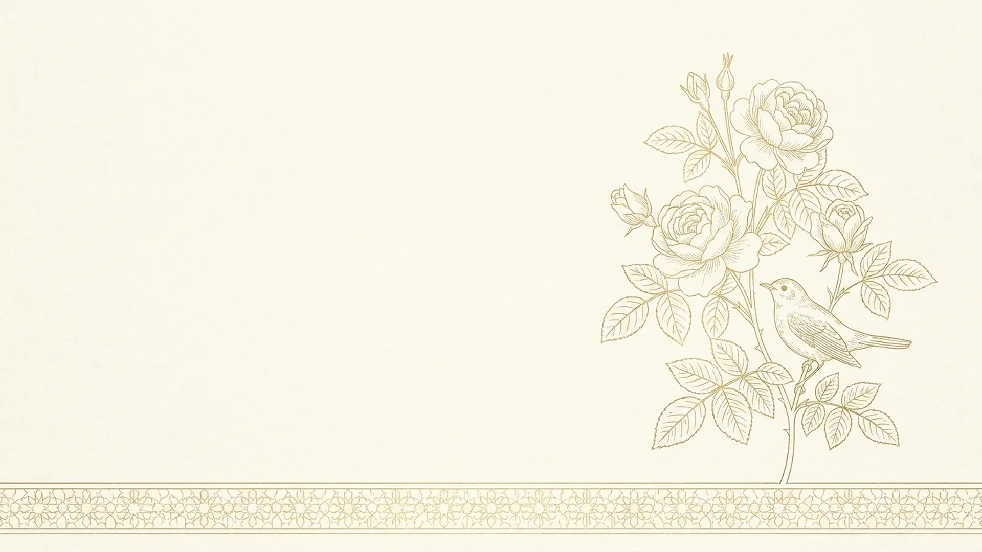Fine gold engraved line work depicting the Golestan paradise garden, Silux London