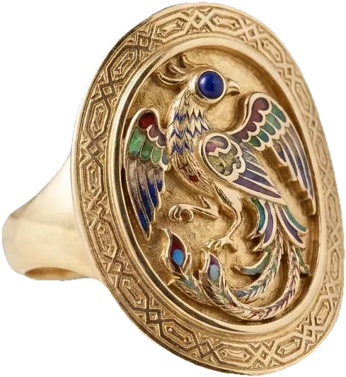 The Simurgh Cocktail Ring, the collection’s hero piece, shown at monument scale.