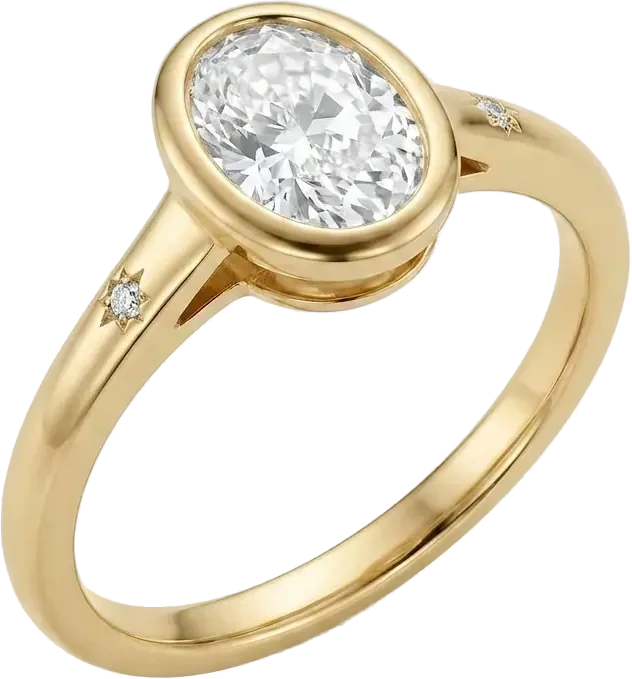 The Panah Oval Diamond Engagement Ring, the collection’s hero piece, shown at monument scale.