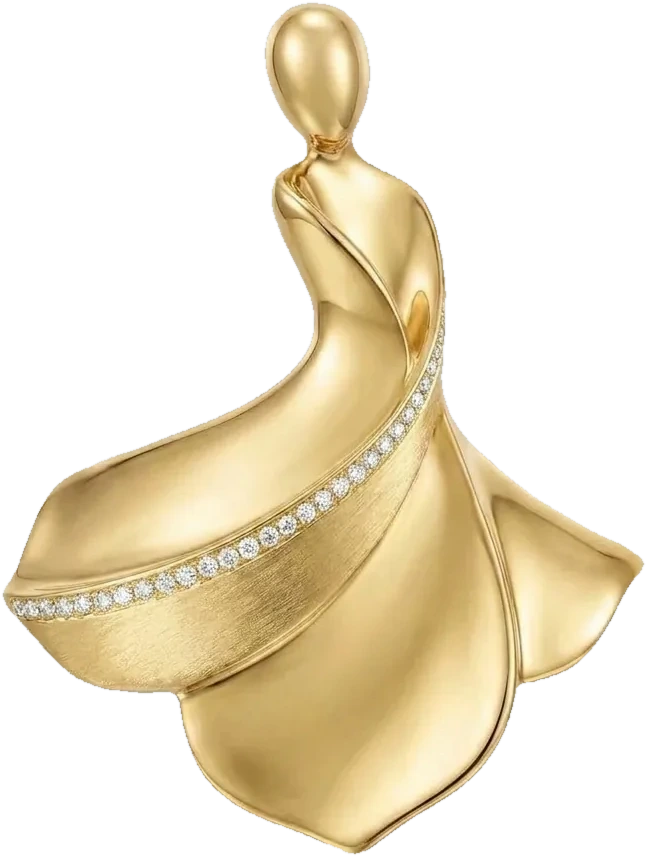The Sama Pendant, the collection’s hero piece, shown at monument scale.